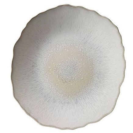 PLUME BLANC PERLE - Тарелка обеденная 29,5x26,5 см PLUME артикул 960770, JARS