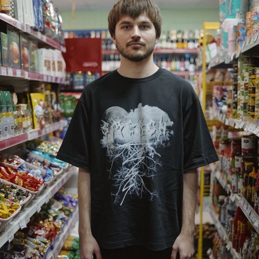 Футболка Смерч Оверсайз Принт #7 черная