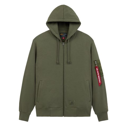 Толстовка Alpha Industries Utility Pocket Full Zip Up OG-107 Green (Зеленый)