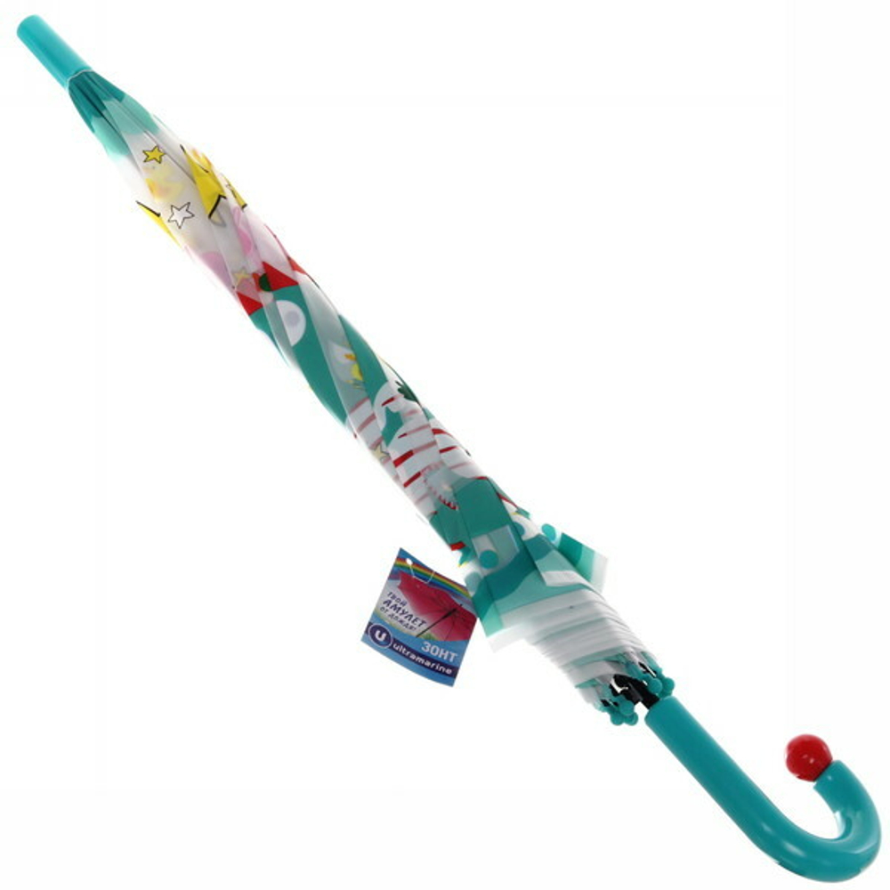 Зонт детский полуавтомат «Ultramarine- Веселые зверята», 8 спиц, d-86, в сложе. виде 65см