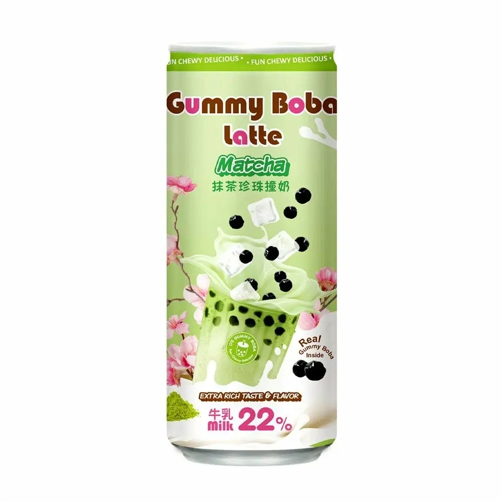 Матча-латте Gummy Boba Latte Matcha O's Bubble, Тайвань, 470 мл