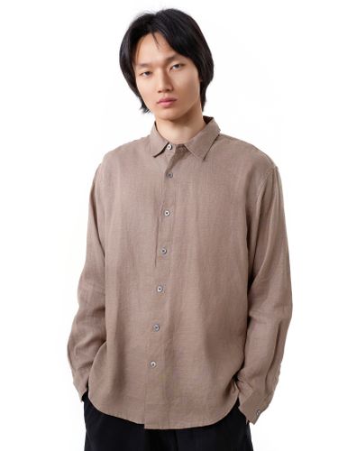 Коричневая льняная рубашка Senseera