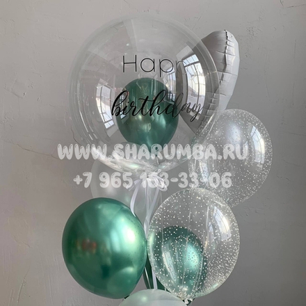 Набор Серебро с малахитом