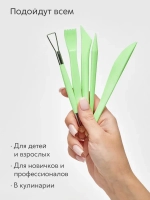 Инструменты для лепки и моделирования набор из 5 стеков для глины, пластилина и мастики, салатовые
