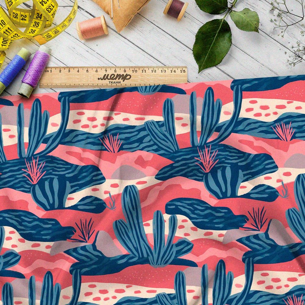 Ткань премиум интерлок сумеречная пустыня