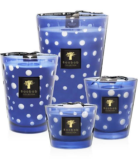 Blue, свеча Bubbles MAX 10, Baobab Collection
