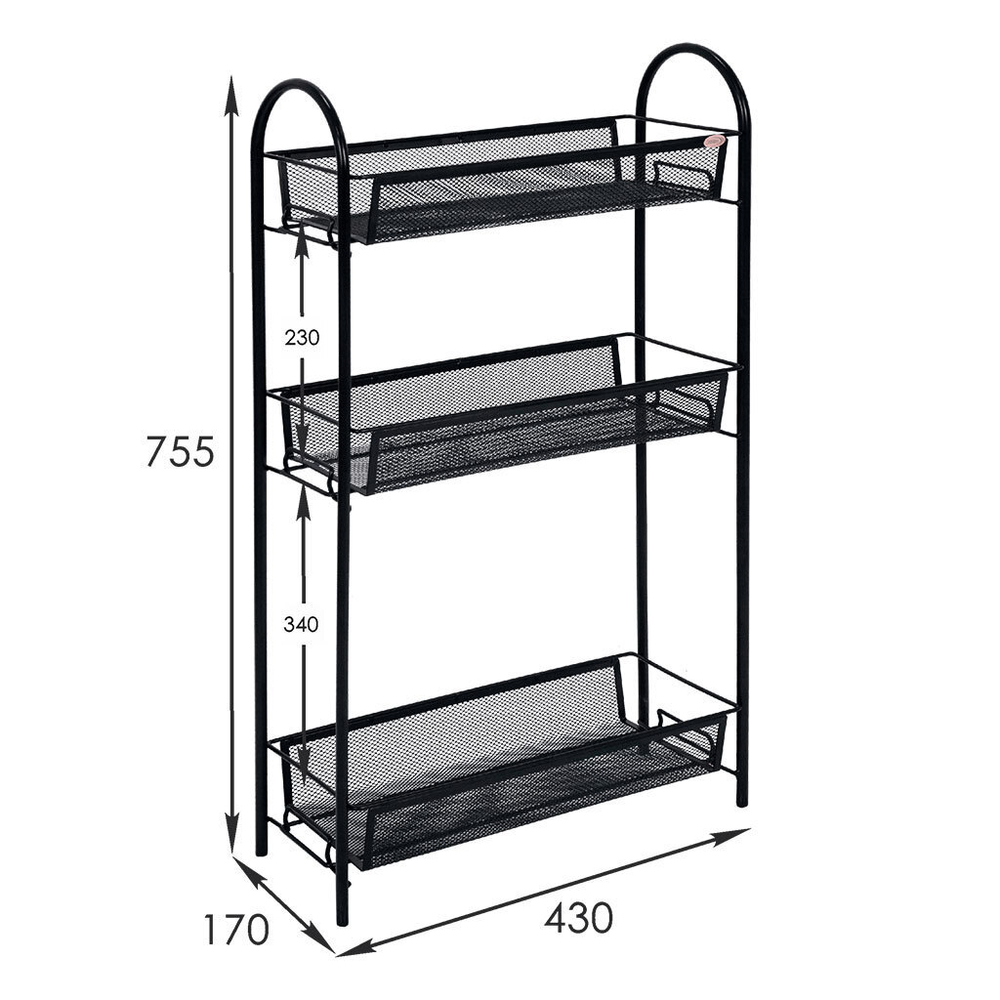 ЭТАЖЕРКА ЛАДЬЯ 13 Э399 ЧЕРНЫЙ