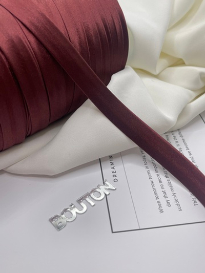 Косая бейка "Gamma" GK-12P 11 - 12 мм №104 коричнево-бордовый