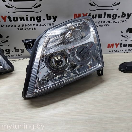 Передние фары angel eyes chrome для Opel Vectra C