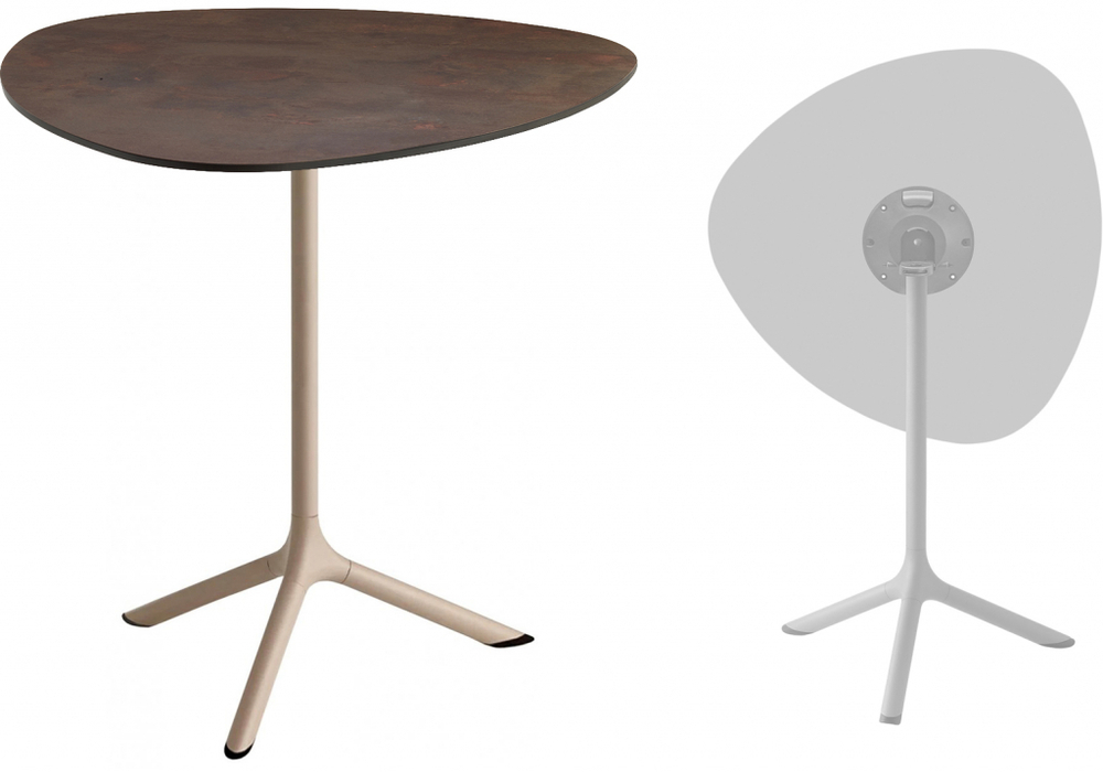 Стол ламинированный обеденный складной Scab Design Tripe Folding, тортора, кортен