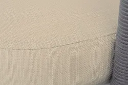 "Верона" кресло плетеное из роупа, каркас алюминий светло-серый (RAL7035) муар, роуп светло-серый круглый, ткань Mossle светло-бежевая