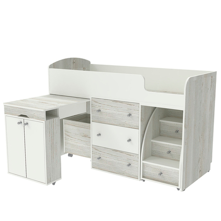 Кровать-чердак КарИВи Малыш Винтерберг Белый