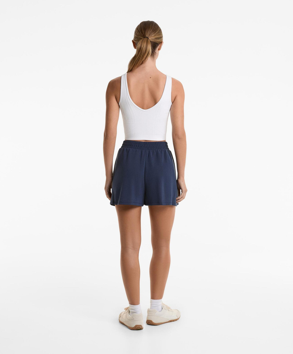 Oysho Топ без рукавов в рубчик, белый