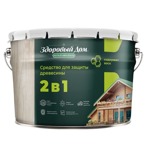 Пропитка деревозащит.ср-во Здоровый Дом  2в1  Тик  9л  (7,7кг)