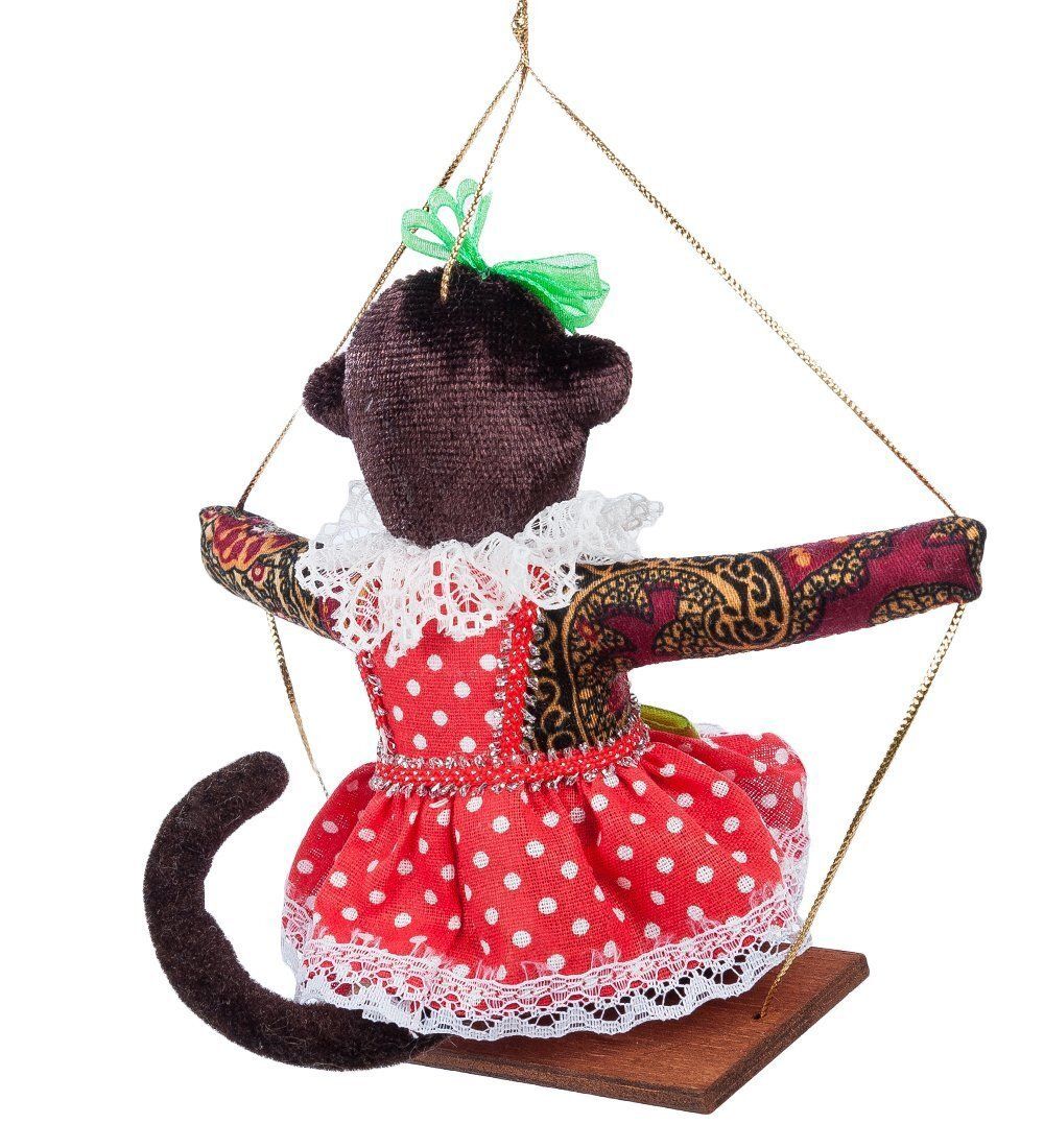 РусКукла RK-738/1 Кукла подвесная «Обезьяна на качелях»