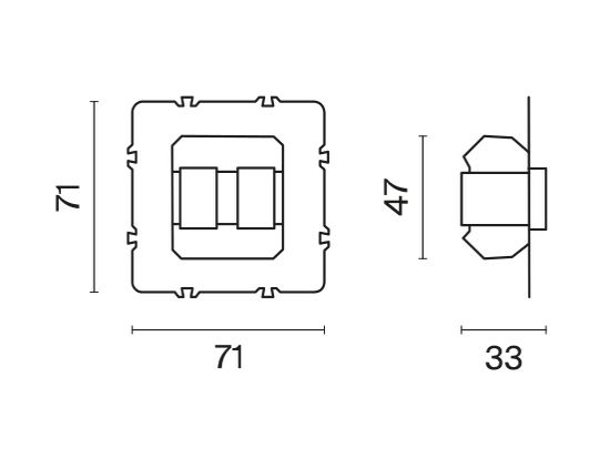 Механизм выключателя жалюзи, S70