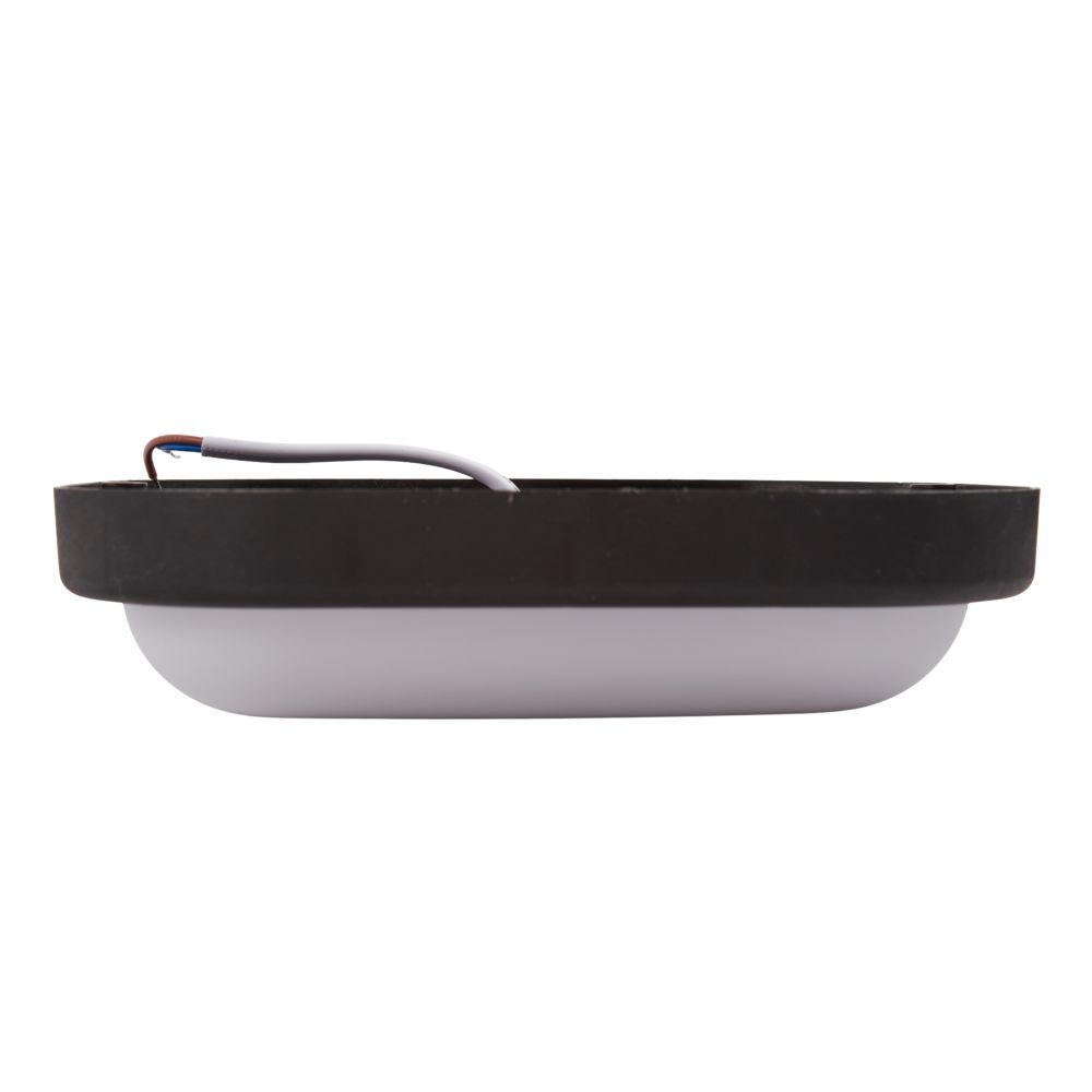 ULW-Q229 18W-4000K IP65 BLACK Светильник светодиодный влагозащищенный. Квадрат. Белый свет 4000K. 155×155×37мм. Корпус черный. ТМ Volpe