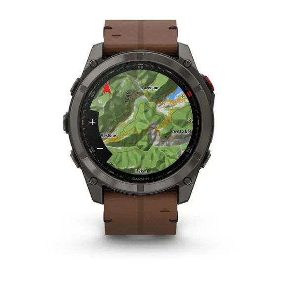 Умные часы Garmin Fenix 8 Pro 51 мм, AMOLED, сапфировое стекло, титановый корпус, кожаный ремешок