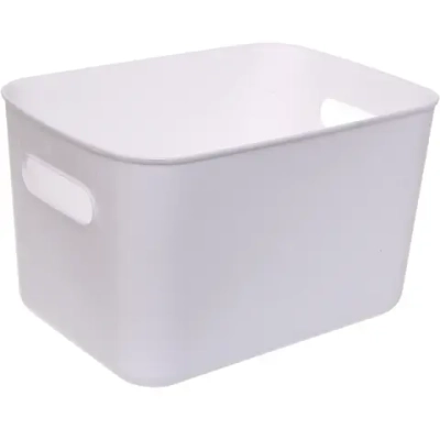 Корзина - органайзер с крышкой для хранения «БИСКОТТИ», цвет белый, 26*18.5*16см