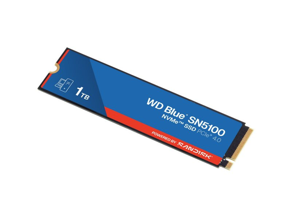 SSD накопитель Western Digital WD Blue SN510 1ТБ, M.2 2280, PCIe 4.0 x4, NVMe [WDS100T5B0E]