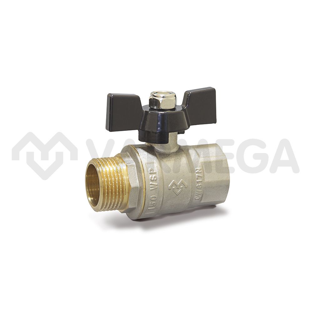 Кран шаровый Varmega Toro VM02402 3/4&quot; НР-ВР, полнопроходной, ручка-бабочка