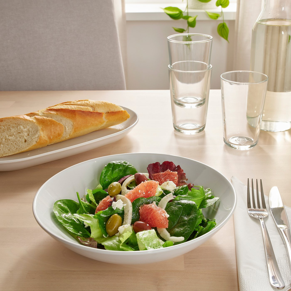 IKEA GODMIDDAG (ГОДМИДДАГ) - тарелка глубокая, белый, 23 см (505.850.18)