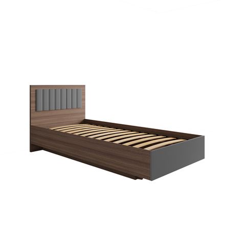 МС Роза Кровать 900 Орех Франклин/Графит Скин, ДСВ Мебель