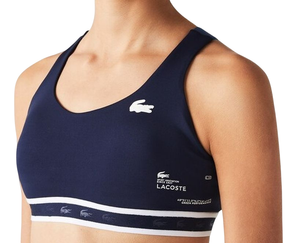 ТОП теннисный Lacoste SPORT Criss-Crossing Straps Sports Bra - navy blue/blue
