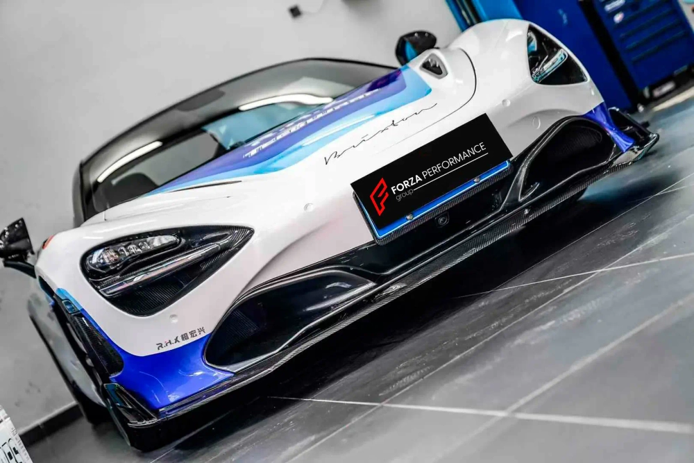 Карбоновая губа переднего бампера для McLaren 720S 2017-2023 МакЛарен тюнинг