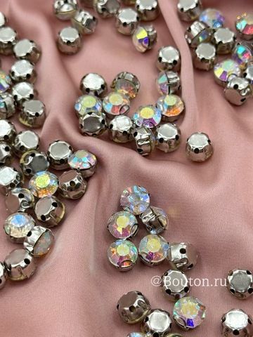 Стразы пришивные в цапах хамелеон (AB) скидка