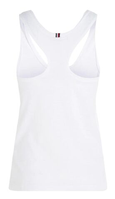 Топ теннисный Tommy Hilfiger Essential Flag Slim Tank Top - optic white