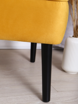 Кресло "Donatello" антивандальный велюр горчичный/венге