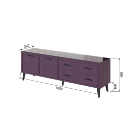 Тумба ТВ Виго 1,6, Винный