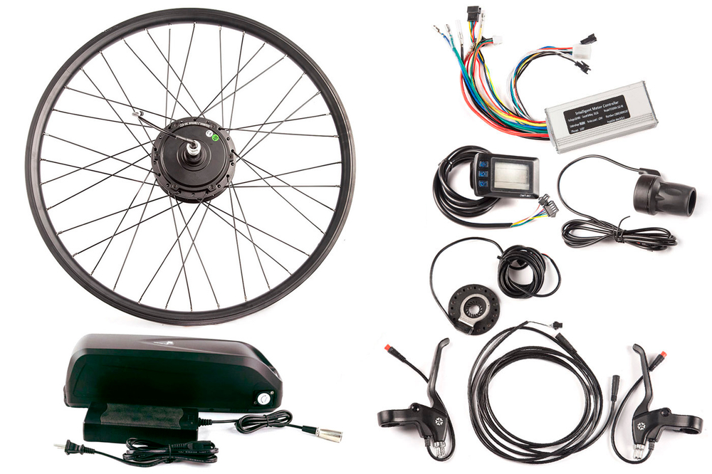 Мотор-колесо (комплект) SKN 36V 500W LCD 27.5" + АКБ 36V 10А/ч (HL)