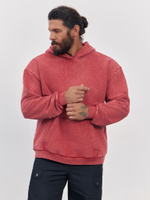 Худи garment dyed (бордовый)