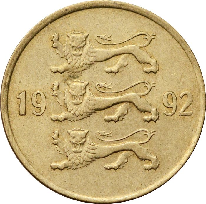 20 сентов 1992 Эстония XF