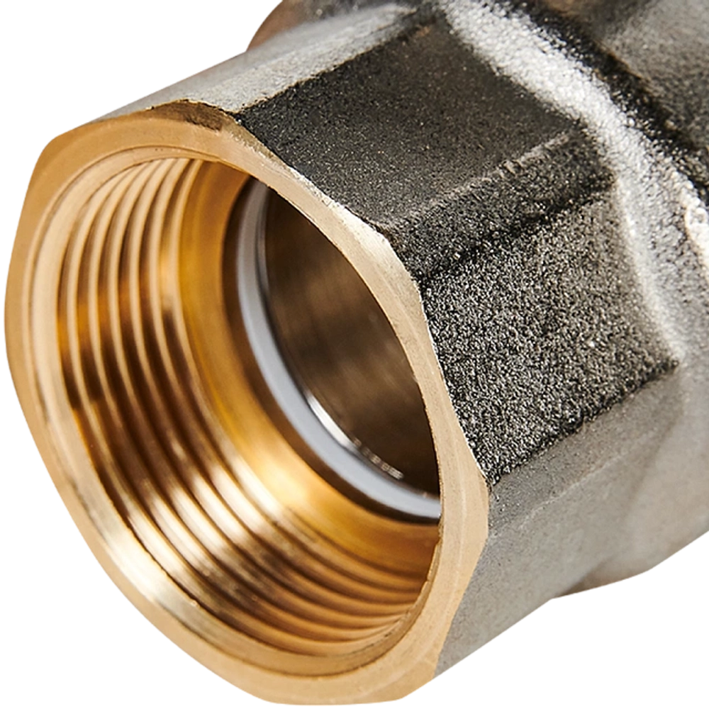 Кран шаровой полнопроходной STOUT - 1"1/4 (НР/ВР, PN40, Tmax 150°C, ручка-бабочка черная)