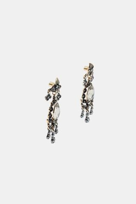 ZARA МЕТАЛЛИЧЕСКИЕ СЕРЬГИ «ЦВЕТЫ» СО СТРАЗАМИ, ЦВЕТ СОСТАРЕННОГО ЗОЛОТА