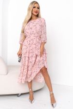 Платье Хелен (розовый/цветы) Р11-2075/6 Nikol (Акция)