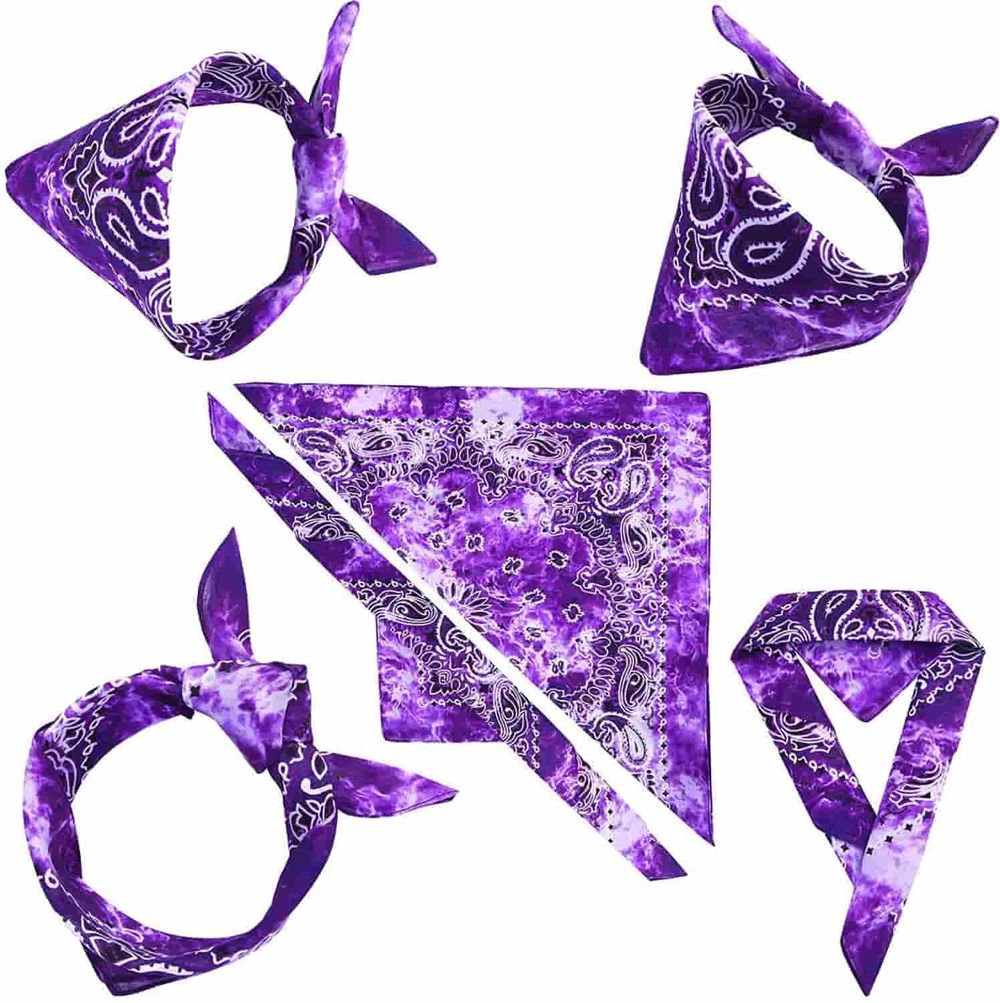 Фиолетовая тай-дай бандана фото