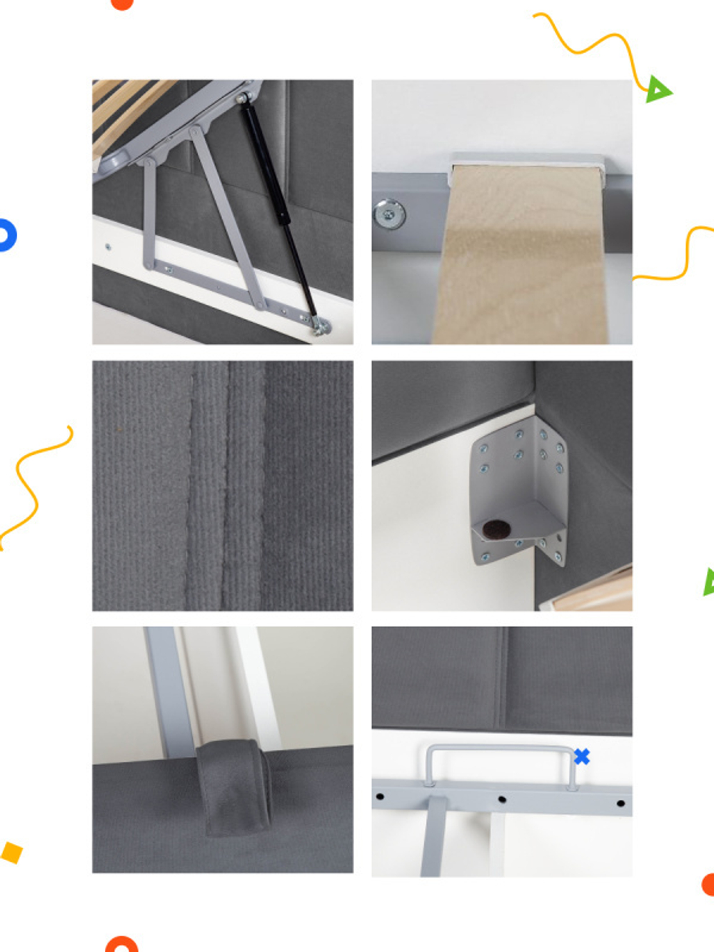 Диван - кровать с подъёмным механизмом 200х90 см Crecker UP ткань Микровелюр