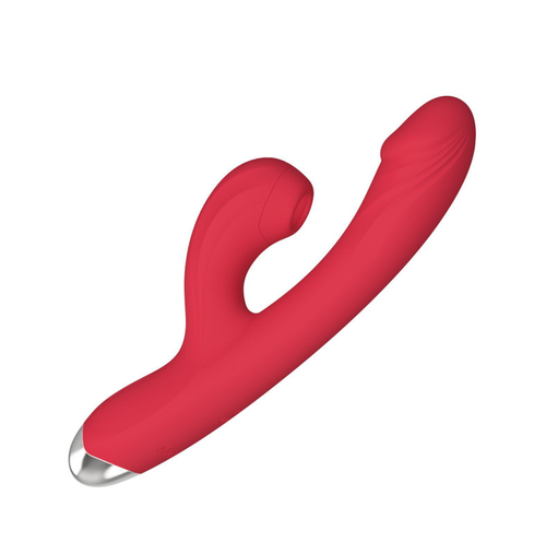 Вибратор-кролик Secwell SW3015R с вакуумным стимулятором, 20,5 см