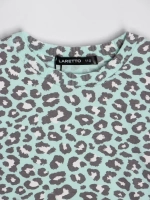 Леопардовая футболка для девочки на лето