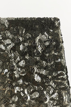 ZARA ТРУСЫ С ПАЙЕТКАМИ И БУСИНАМИ, СЕРЕБРИСТЫЙ