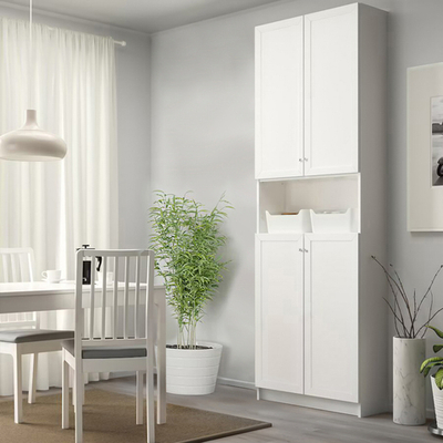 Стеллаж Билли 22 Белый Фасадный 0101 80*30*237 см, Белый   Фиеста