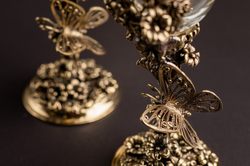 Набор бокалов для шампанского "Цветочная фантазия" 2 шт. в подарочном футляре