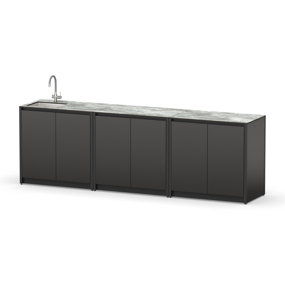 Уличная кухня Lounge C-109S, 2.7 м, черный/серый каспий