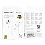 Проводные наушники Borofone для Type-C BM100 Pro (white)