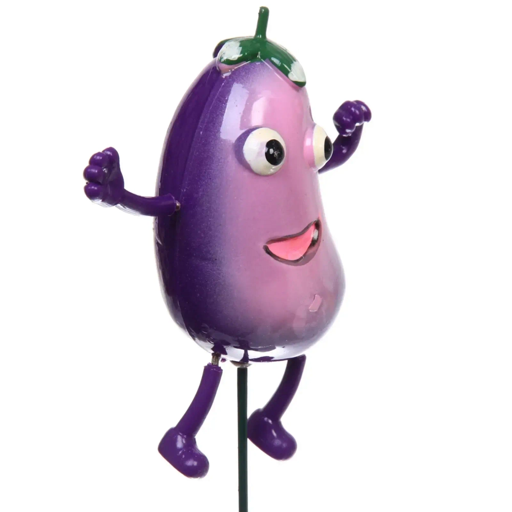 Фигура на спице «Веселый баклажан» 60см (фигурка 12 см)