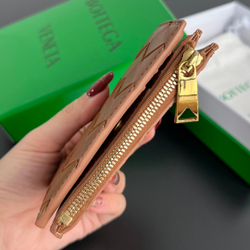 Bottega Veneta Small Intrecciato Bi-Fold Zip Wallet